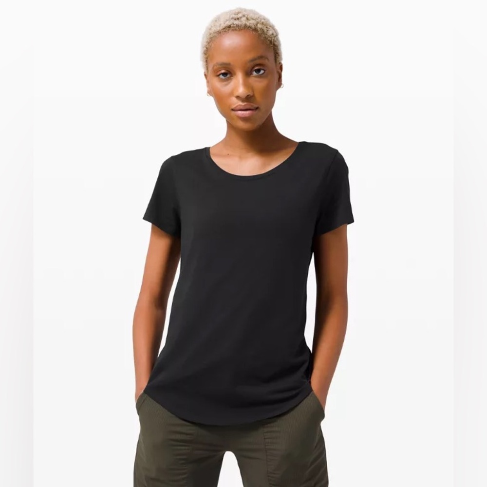 Lululemon Love Crew Fade Short Sleeve T-Shirt Pima Cotton Dark Grey Size 2-4